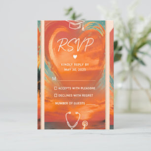 Goldene Stunde Krankenpflege-Abschluss RSVP-Karte RSVP Karte