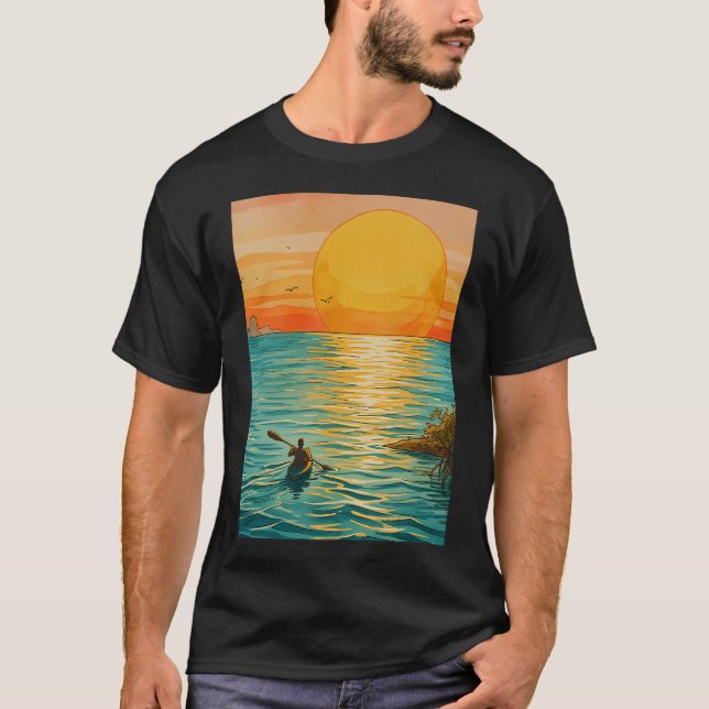 Goldene Stunde paddeln T-Shirt (Vorderseite)