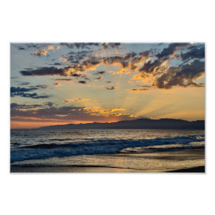 Goldene Stunde Sonnenuntergang - Venice Beach, CA Fotodruck