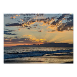 Goldene Stunde Sonnenuntergang - Venice Beach, CA Fotodruck