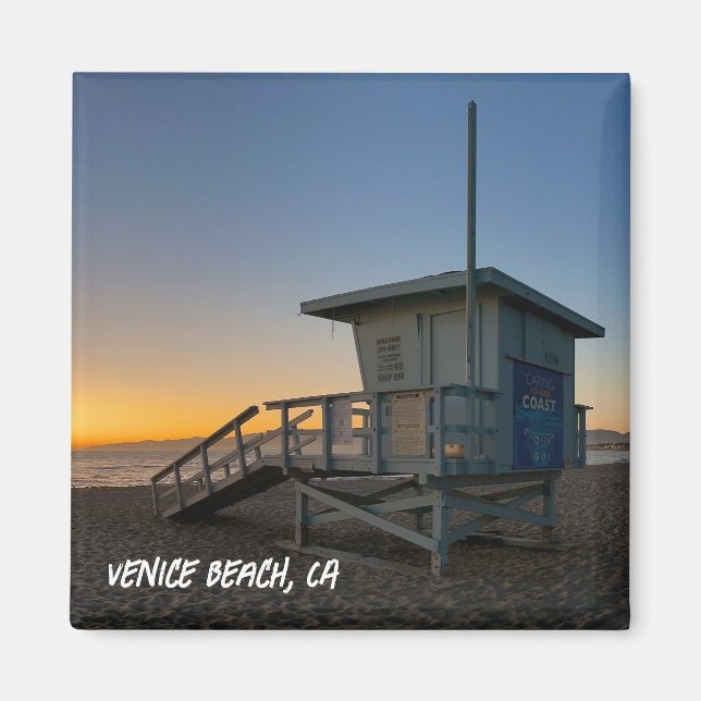Goldene Stunde Sonnenuntergang - Venice Beach, CA Magnet (Vorne)