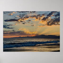 Goldene Stunde Sonnenuntergang - Venice Beach, CA Poster