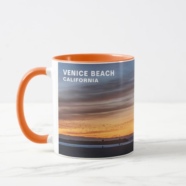 Goldene Stunde Sonnenuntergang - Venice Beach, CA  Tasse (Links)