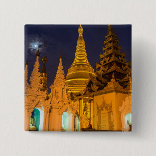 Goldene Stupa und Tempel Button