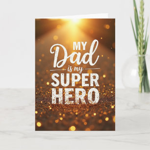 Goldene Superhelden-Vater-Karte Karte