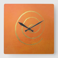 Goldene Swirl auf Orange Golden Spiral Moderne Kun