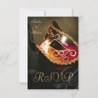 Goldene Swirl Masquerade Maske UAWG Einladung