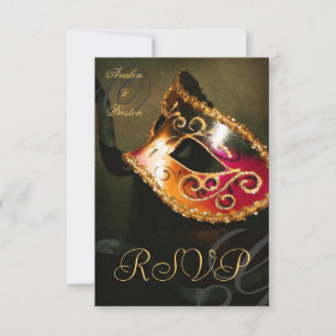 Goldene Swirl Masquerade Maske UAWG Einladung