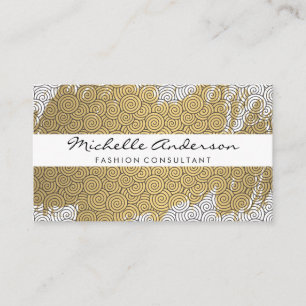 Goldene Swirl-Muster-Variante Visitenkarte