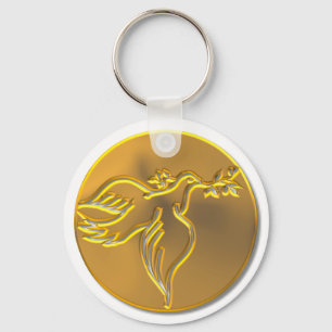 Goldene Taube des Friedens - Heiliger Geist Schlüsselanhänger