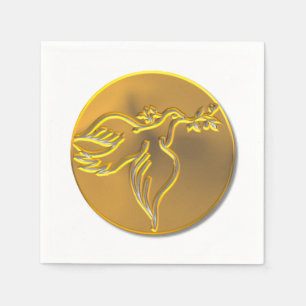 Goldene Taube des Friedens - Heiliger Geist Serviette