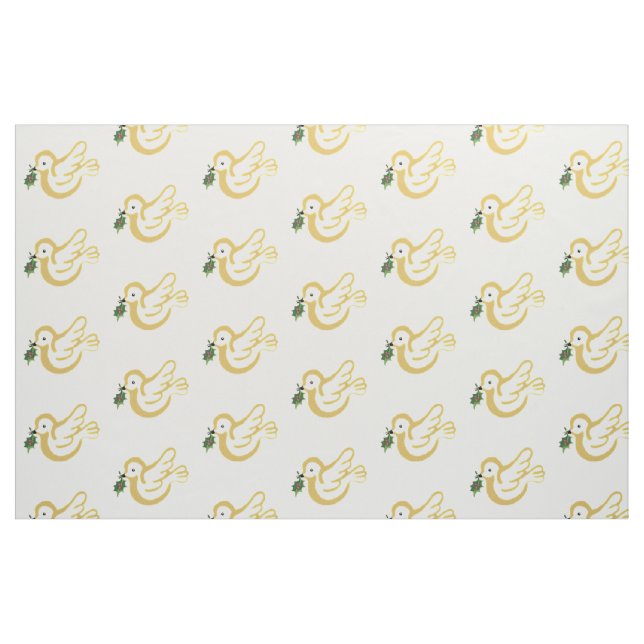 Goldene Taube mit Efeu Stoff (Fat Quarter (45,7 x 55,9 cm))