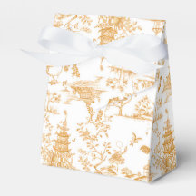 Goldene Tempel Chinoiserie Gefallen Box