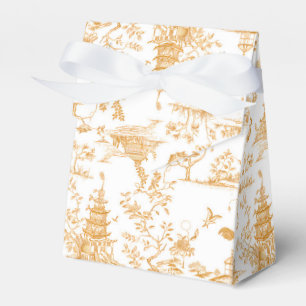 Goldene Tempel Chinoiserie Gefallen Box Geschenkschachtel