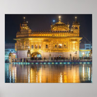 Goldene Tempelposter
