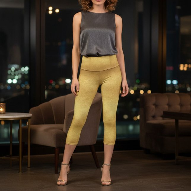 goldene Textur Capri Leggings (Von Creator hochgeladen)