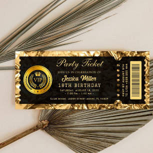goldene Ticket-Einladungen Einladung