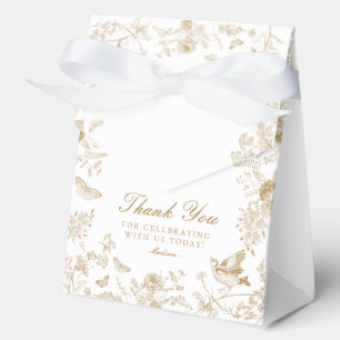 Goldene Toile De Jouy Blumen Dessert Geschenk Scha Geschenkschachtel