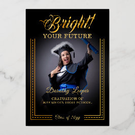 Goldene Touch Brighert deine Zukunft. Folieneinladung