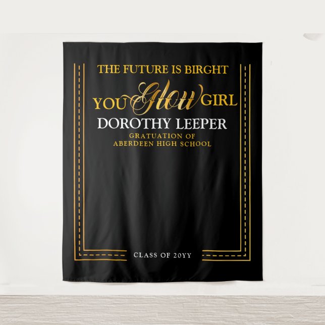 Goldene Touch Brighert deine Zukunft. Wandteppich (Vorderseite)