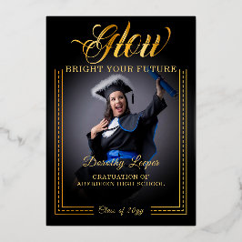 Goldene Touch Glow your future Folieneinladung