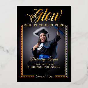 Goldene Touch Glow your future Folieneinladung