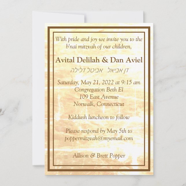 Goldene Traditionen - Einladung (Vorderseite)