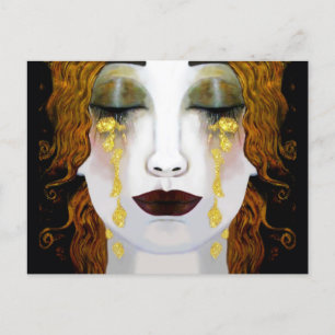 Goldene Tränen, Gustav Klimt inspirieren volles Ge Postkarte