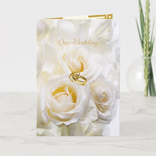 Goldene Traumhochzeit Einladungskarte (Vorderseite)