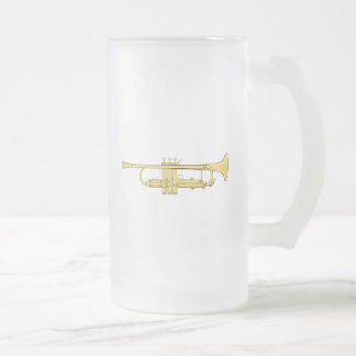 Goldene Trompete-Musik-Thema Mattglas Bierglas