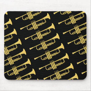 Goldene Trompete-Musik-Thema Mousepad