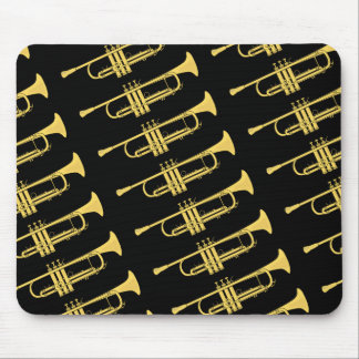 Goldene Trompete-Musik-Thema Mousepad