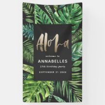 Goldene Tropenblättrige Goldschrift Black Aloha Bi