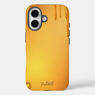 Goldene Tropfen mit warmem Glanz iPhone 16 Hülle