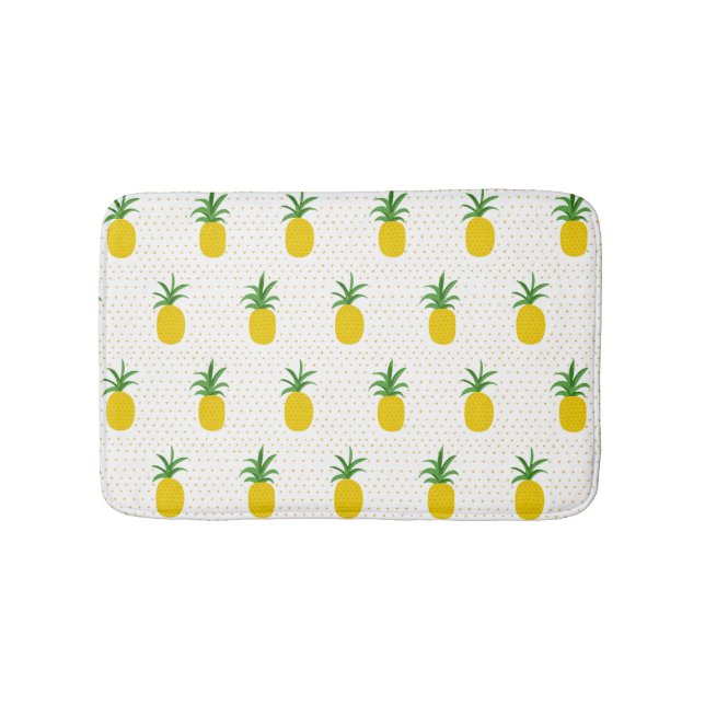 Goldene tropische Ananas Badematte (Vorderseite)