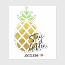 Goldene tropische Ananas bleibe