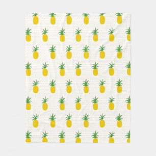 Goldene tropische Ananas Fleecedecke