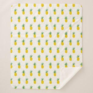 Goldene tropische Ananas Sherpadecke