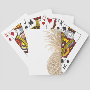Goldene tropische Ananas Spielkarten