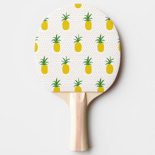 Goldene tropische Ananas Tischtennis Schläger (Vorderseite)