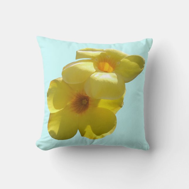 Goldene Trumpet-Blume I Kissen (Vorderseite)