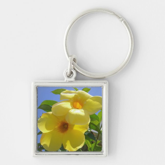 Goldene Trumpet-Blume I Schlüsselanhänger (Vorne)