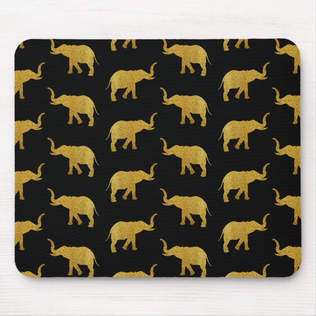 Goldene Trumpf-Elefanten Mousepad (Vorne)