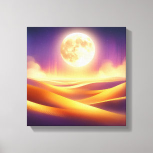 Goldene Twilight Dunes Kunst – Dekoration zum Zurü Leinwanddruck