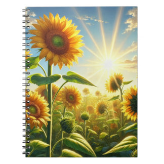 Goldene Umarmung Sonnenblume  Notizblock