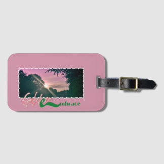 Goldene Umarmung Sonnenuntergangslandschaftsdruck Gepäckanhänger