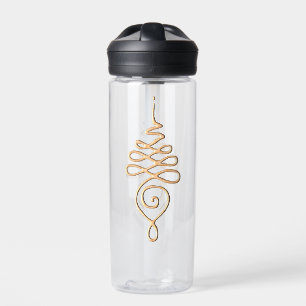 Goldene Unalome-Wasserflasche Trinkflasche