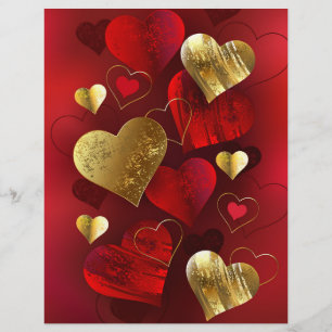 Goldene und rote Valentine Flyer