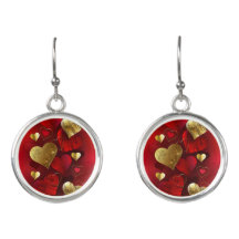 Goldene und rote Valentine