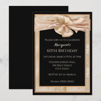Goldene und schwarze Frauen 60. Geburtstag Einladung